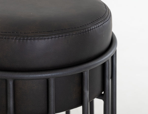 Merlin - 30" Upholstered Barstool - Licorice