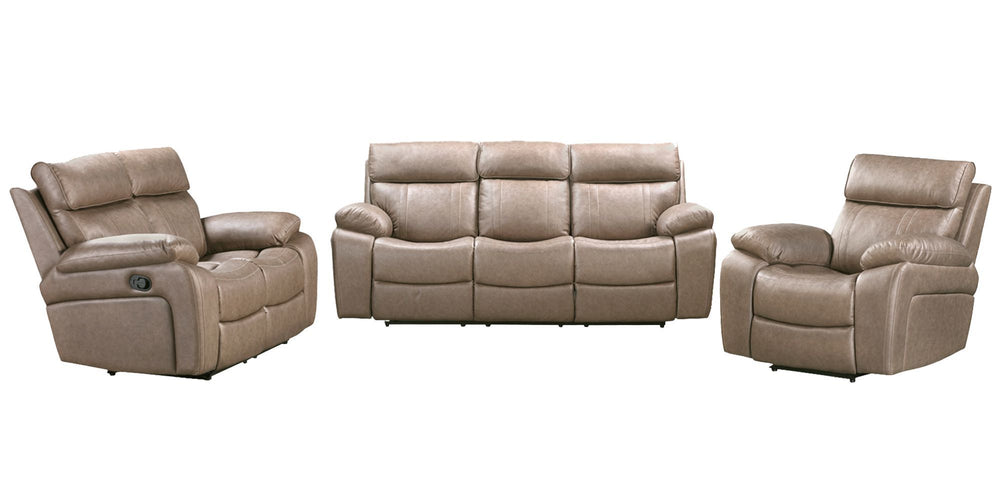 Theon - Manual Glider Reclining Sofa Set Dark Brown 2 Pc. Sofa, Recliner