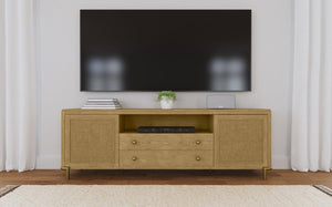 Arini - Rattan Cane 2-Door TV Stand Media Console