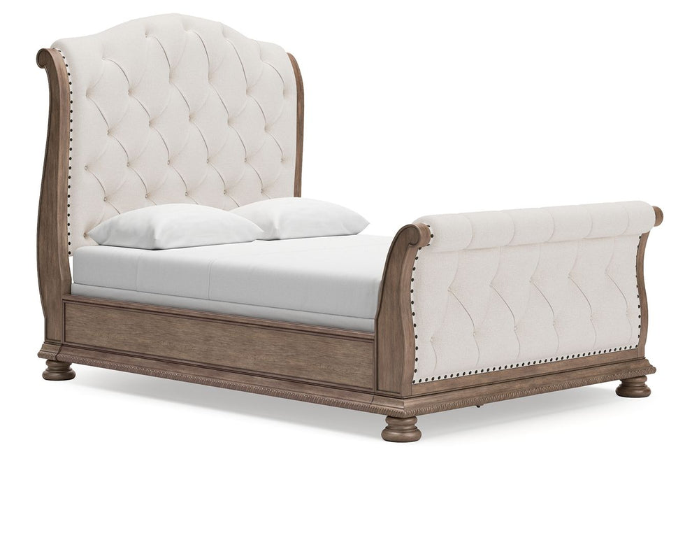 Ardenfield - Upholstered Sleigh Bed Light Brown