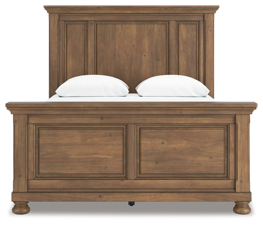 Feddinger - Panel Bed Light Brown