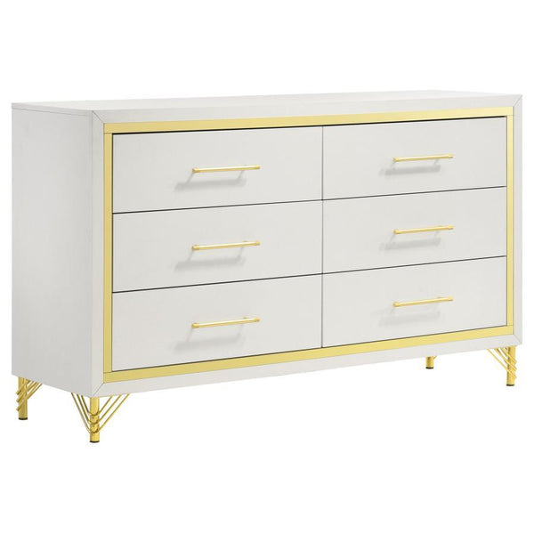 Lucia - 6-Drawer Dresser - White