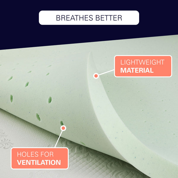 Bridgevine Home - 2" Cool Gel Memory Foam Mattress Topper
