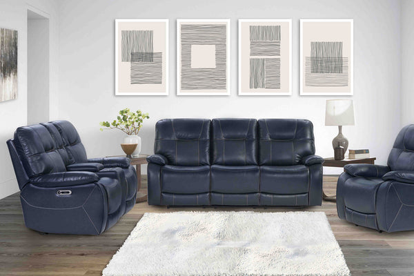 Axel - Power Reclining Sofa Loveseat And Recliner - Admiral