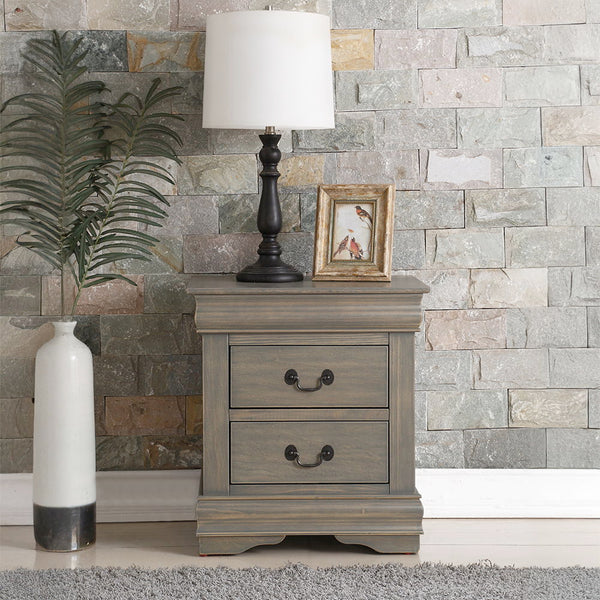 Louis Philippe - Nightstand Antique Gray