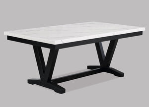 Tanner - 5 Piece Dining Room Set - White / Black