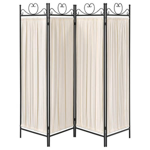 Dove - 4-Panel Room Divider Folding Shoji Screen - Beige