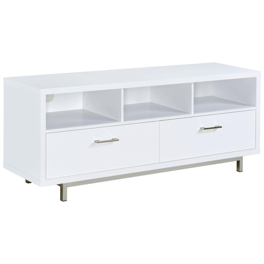 Casey - 2-Drawer Engineered Wood 60" TV Stand White