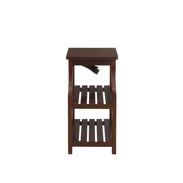 Wasaki - Accent Table With USB - Espresso