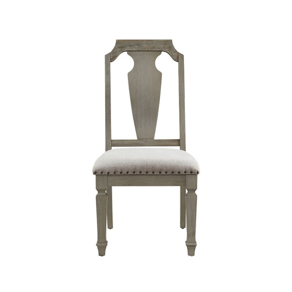 Zumala - Side Chair (Set of 2) - Beige Linen & Weathered Oak