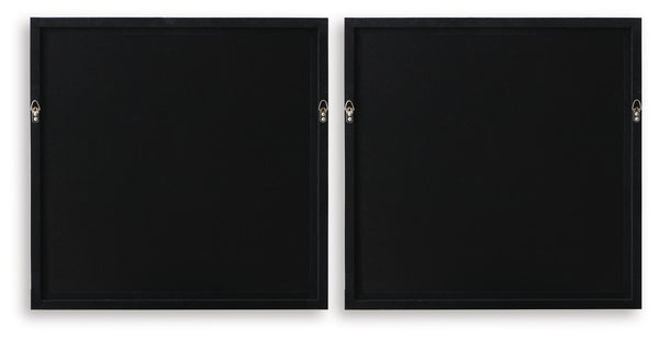 Downyard - Wall Art Set (Set of 2) - Black / Beige