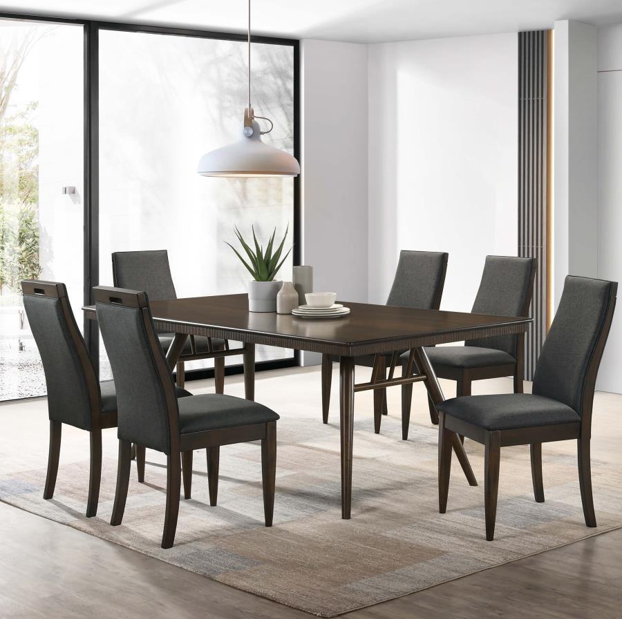 Wes - Rectangular Dining Table Set Dark Gray 5 Pc. Table, 4 Chairs