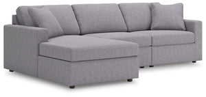 Modmax - Granite - Sectional Gray 3 Pc. Sectional With Laf Corner Chaise