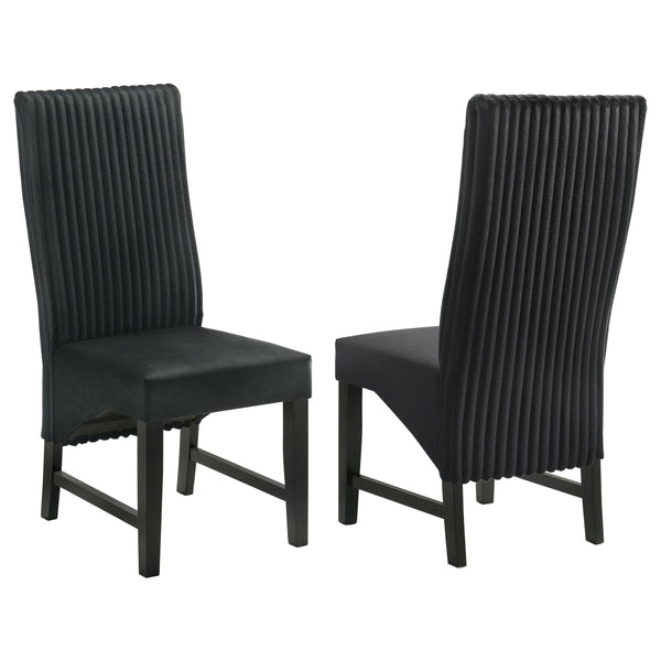 Barrand - Upholstered Dining Side Chair (Set of 2) Black
