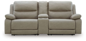 Narwhal Place - Reclining Sectional Beige 3 Pc. Power Reclining Sectional With Storage Console