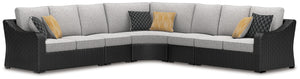 Beachcroft - Outdoor Sectional Black 5 Pc. Sectional