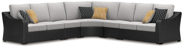 Beachcroft - Outdoor Sectional Black 5 Pc. Sectional