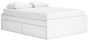 Onita - Platform Bed White Queen 2 Side Storage