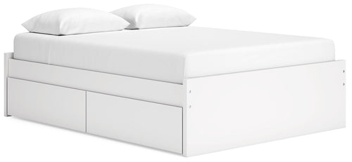Onita - Platform Bed White Queen 2 Side Storage