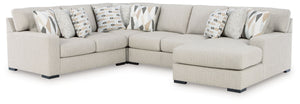 LaureLGrove - Sectional Pearl Silver 4 Pc. Right Arm Facing Corner Chaise Sectional