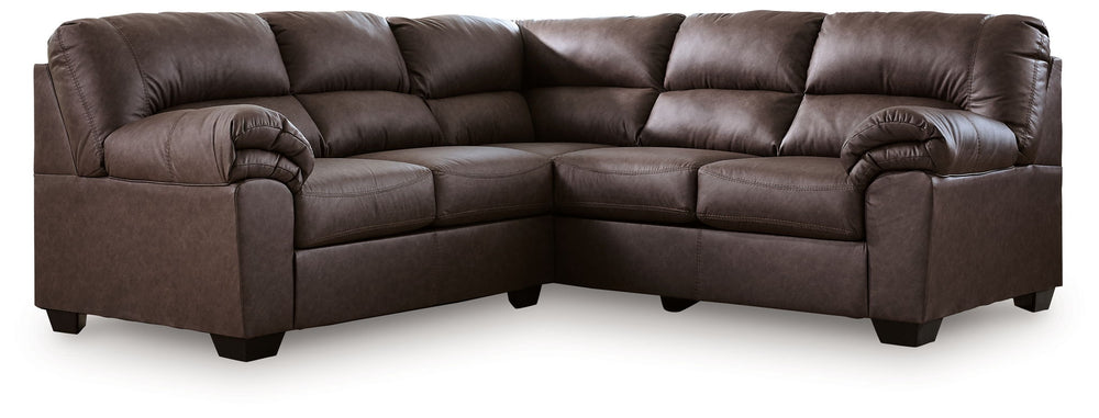 WillowBend - Sectional Dark Brown 2 Pc. Right Arm Facing Sofa Sectional