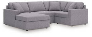 Modmax - Granite - Sectional Gray 4 Pc. Sectional With Laf Corner Chaise And Raf Corner Chair