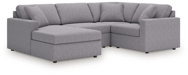 Modmax - Granite - Sectional Gray 4 Pc. Sectional With Laf Corner Chaise And Raf Corner Chair