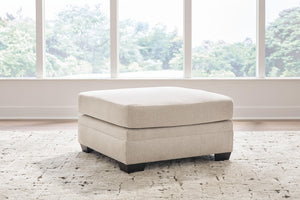 Mandi Point - Oversized Accent Ottoman - Marble