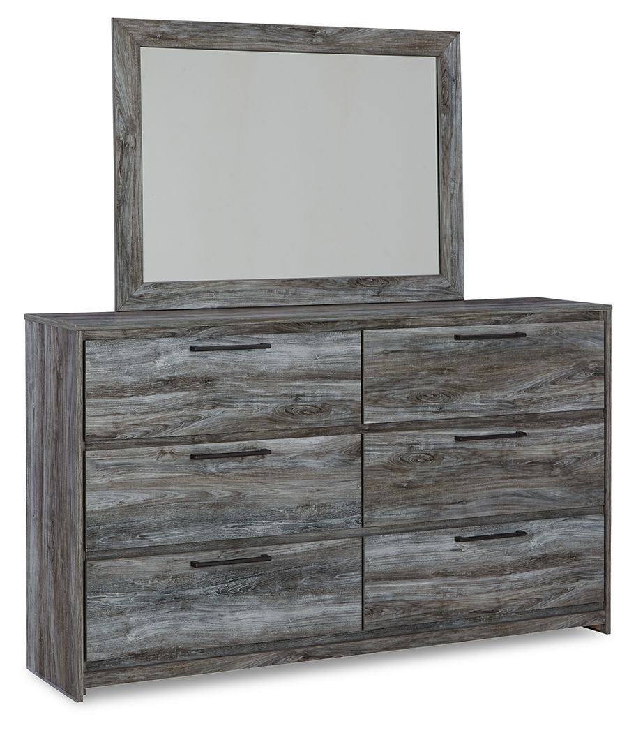 Baystorm - Six Smooth Drawer Dresser Gray Dressers