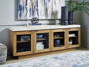Adanworth - Accent Cabinet - Light Brown / Gray