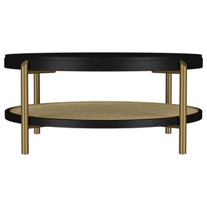 Arini - Round Coffee Table With Storage Shelf