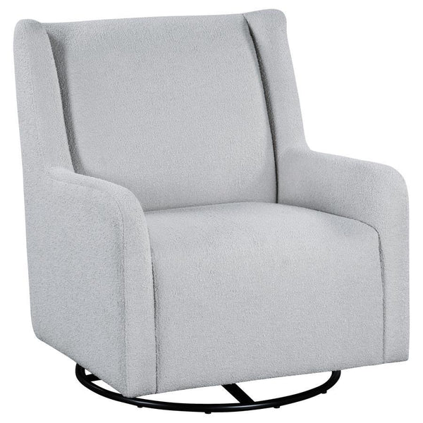 Serra - Boucle Upholstered Swivel Glider Recliner Gray