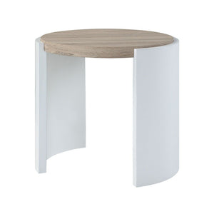 Zoma - End Table - Oak & White High