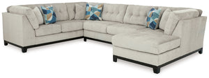 Maxon Place - Sectional Beige 3 Pc. Right Arm Facing Corner Chaise Sectional