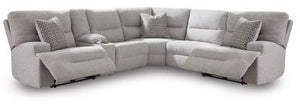 Acklen Place - Reclining Sectional Gray 6 Pc. Power Reclining Sectional