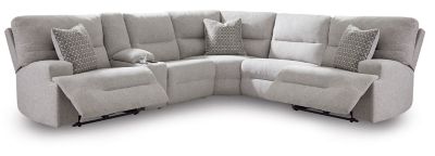 Acklen Place - Reclining Sectional Gray 6 Pc. Power Reclining Sectional