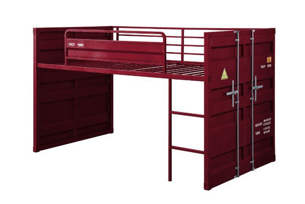 Cargo - Loft Bed w/Slide Red Twin