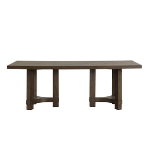 Cityscape - Rectangle Dining Table Top & Base - Dark Brown