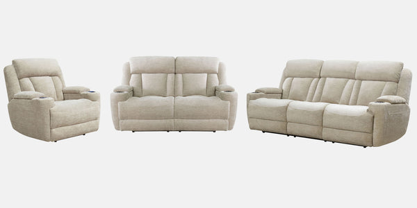 Dalton - Power Reclining Sofa Set Beige 3 Pc. Sofa, Loveseat, Recliner