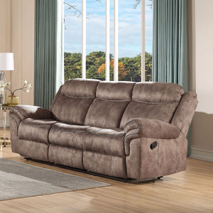 Zubaida - Loveseat w/USB Dock & Console (Glider & Motion) Chocolate