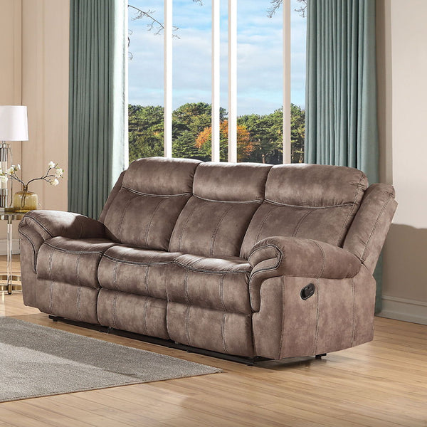 Zubaida - Loveseat w/USB Dock & Console (Glider & Motion) Chocolate