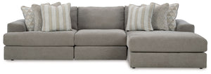 Avaliyah - Sectional Dark Gray 3 Pc. Right Arm Facing Corner Chaise Sectional