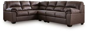 WillowBend - Sectional Dark Brown 3 Pc. Left Arm Facing Sofa Sectional