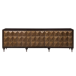 Diya - Console Cabinet - Forged Bronze & Espresso