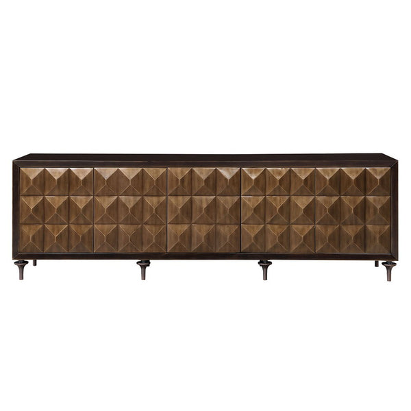 Diya - Console Cabinet - Forged Bronze & Espresso