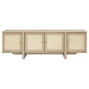 Kailani - 79" 4-door Cane TV Stand Media Console - Beige Oak