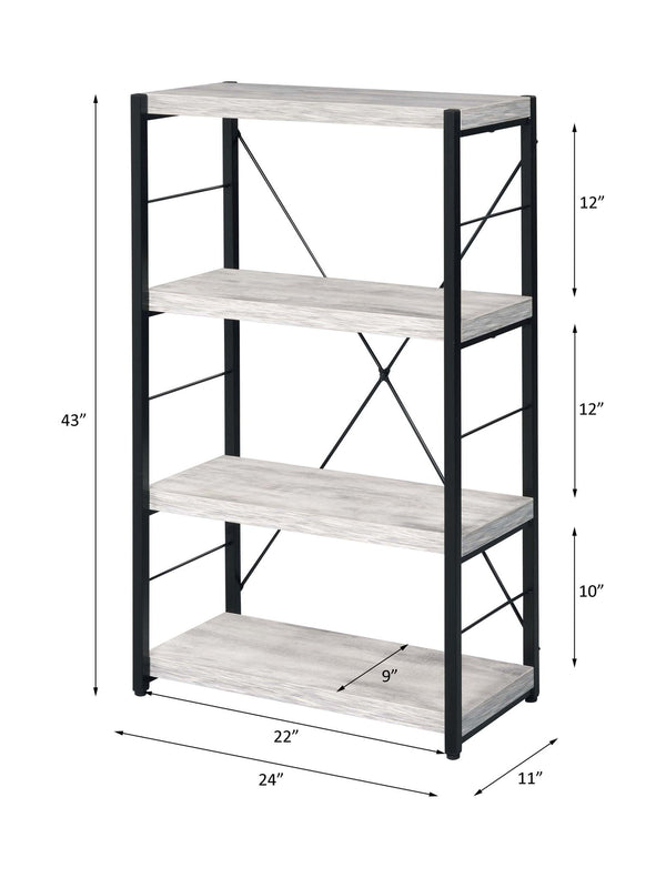 Jurgen - Bookshelf - Antique White & Black
