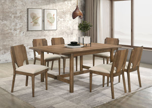 Biltmore - Wood Dining Table Set Dark Brown 7 Pc. Rectangular Table, 6 Chairs