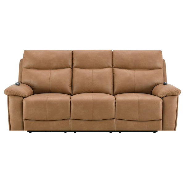Chavis - Power Motion Sofa With USB & Power Headrest - Brown