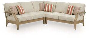 Clare View - Outdoor Sectional Beige 3 Pc. Sectional